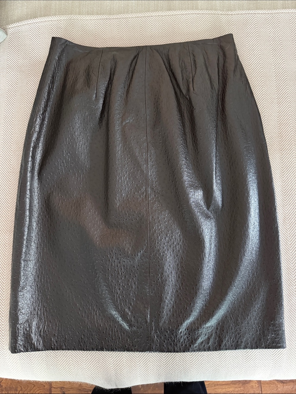 Classic brown Leather Pencil Skirt size 6